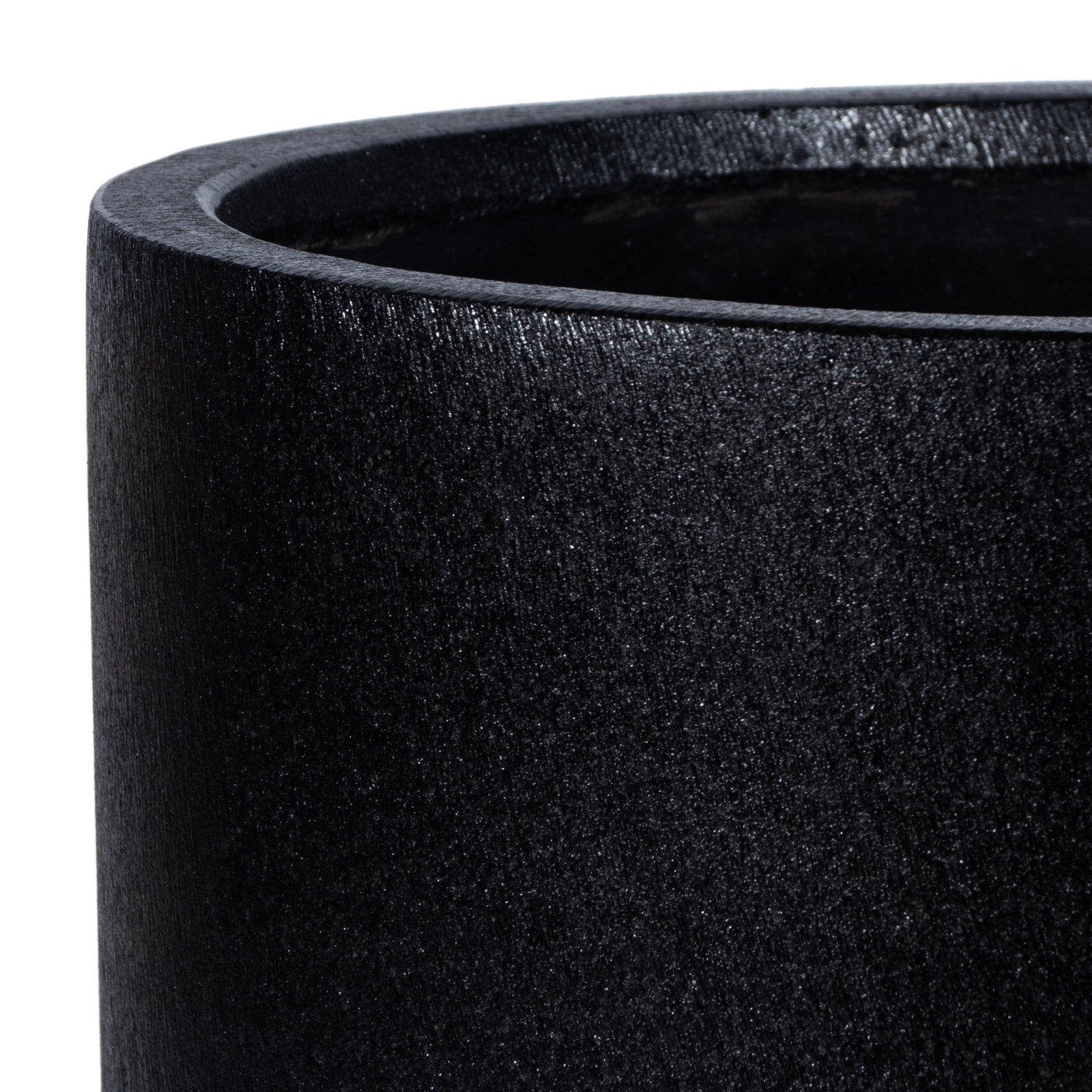 Mcguire Pot Planter, Black, 19.2" H x 21.6" W x 21.6" D