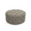 Round Linen Tufted Ottoman