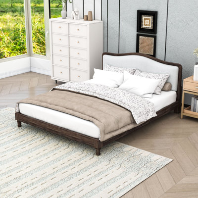 Platform Bed with Upholstered Headboard