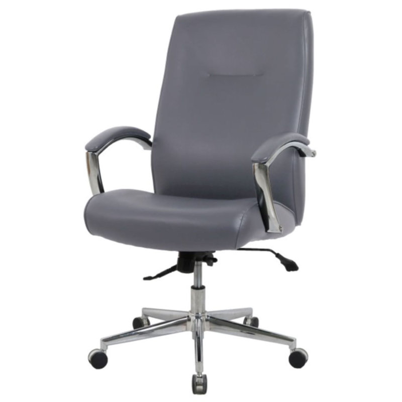Contour Upholstered Big & Tall Office Chair - 350 lb. Weight Capacity, Commercial Quality, Grey, Gray