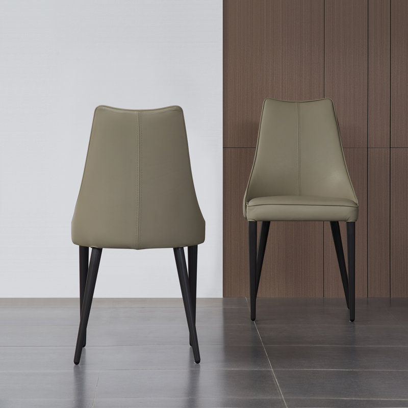 Leather Upholstered Dining Chair, Chocolate