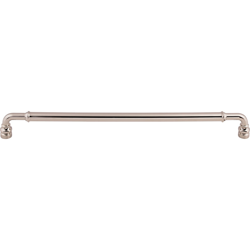 Brixton 12" Center to Center Bar Pull, Polished Nickel, 12" Center to Center
