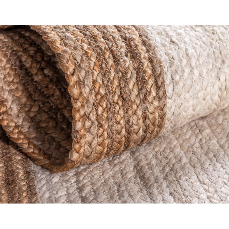 Swarthout Hand Braided Indoor Rug, Rectangle 6'1" x 9'