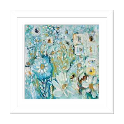 Blue Abode - Reproduction d'art murale - Papier d'art encadré