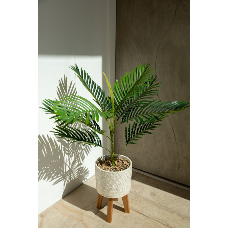 32'' Faux Palm Tree in Ceramic Planter