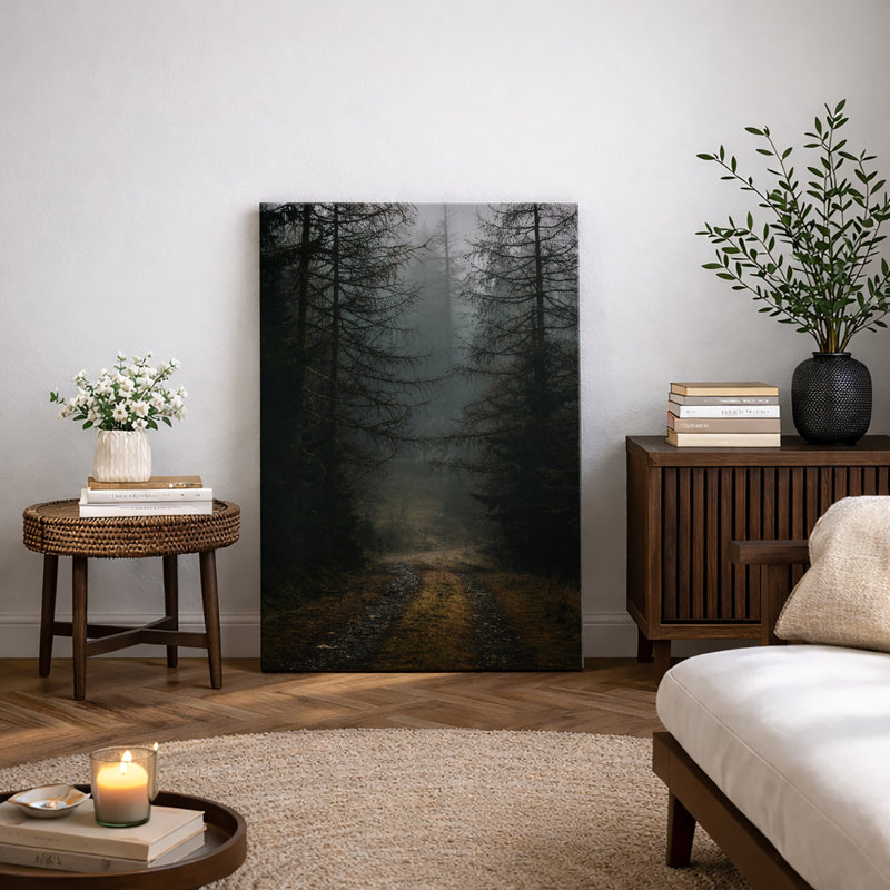 'Autumn Fall' Wall Art Print on Framed Canvas, Dark Forest, Toile tendue, H 18 po x l 12 po, Sans cadre