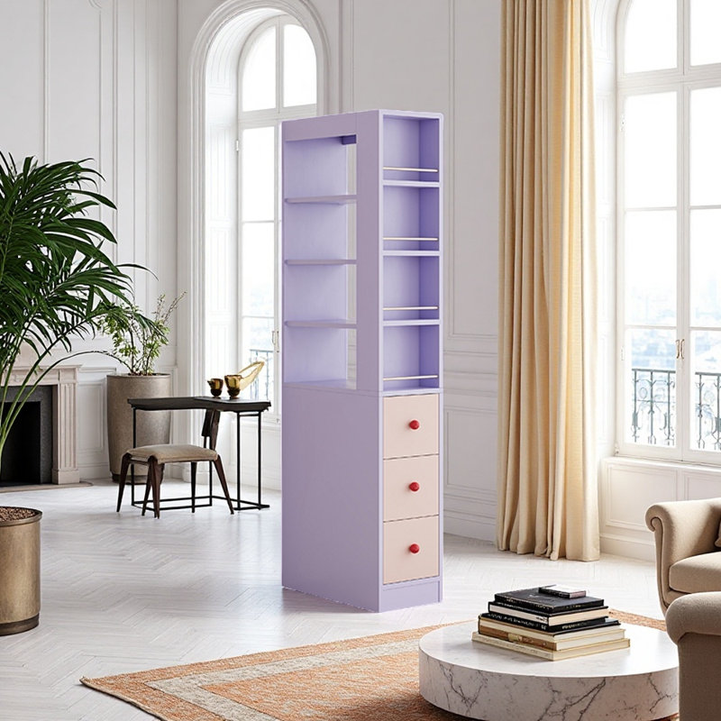 Modern style bookcase, Light Purple