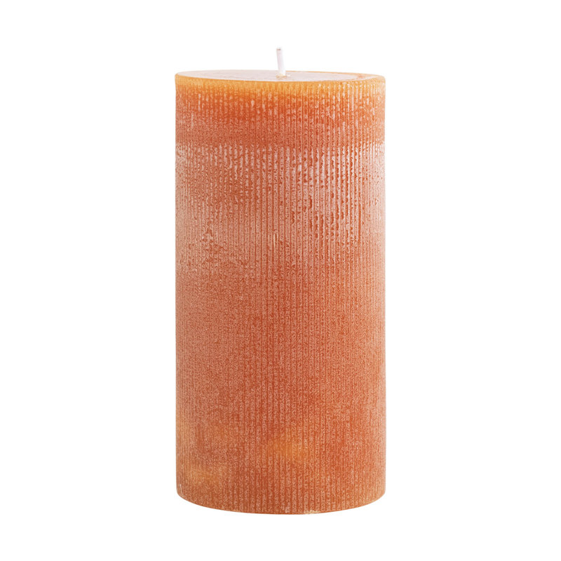 Bougie pilier non parfumée à plis thermolaqués, Pilier 3 po x 3 po, Gland