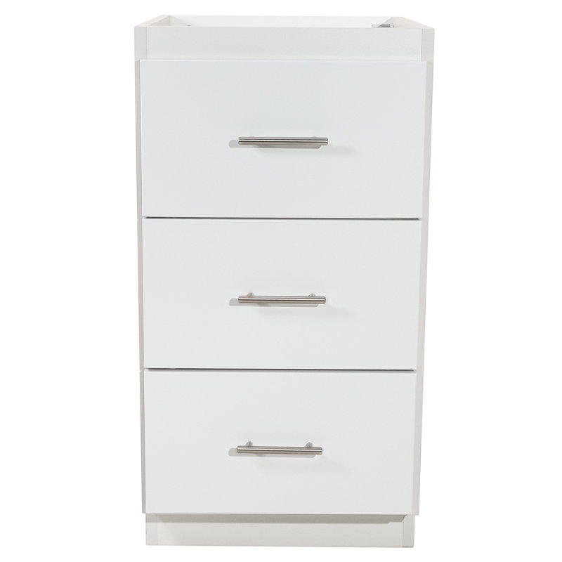 Simplicity 34.5" H x 21" D Desk Drawers, 34.5" H x 18" W x 21" D, Satin White