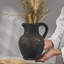 Porte-ustensiles de cuisine rustique - pot à ustensiles en céramique de 7,6 pouces pour comptoir, décor de comptoir de cuisine rétro