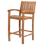 Teak Wood Constanze Outdoor Patio Barstool With Arms