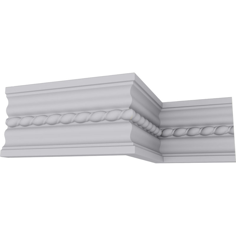 Primed Architectural Rope Crown Moulding 5" x 7/8" x 94-1/2"