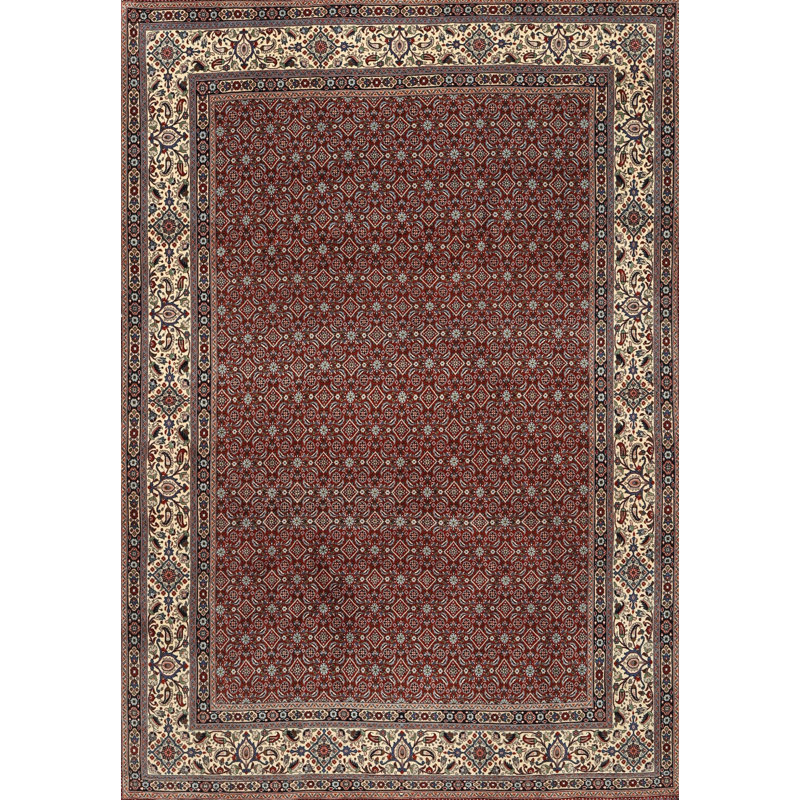Tapis traditionnel gris / ivoire, Rectangle 2 pi x 4 pi