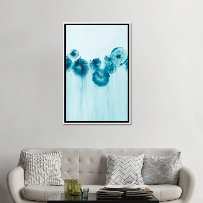 "Wildflowers III" par Ethan Harper, reproduction d’art, H 48 po x l 32 po x P 1,5 po, Toile blanche encadrée, Pas de tapis