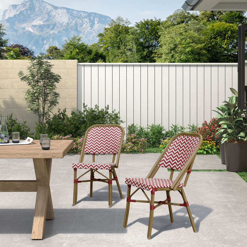 Chaise d'appoint de patio Fossen, Rouge