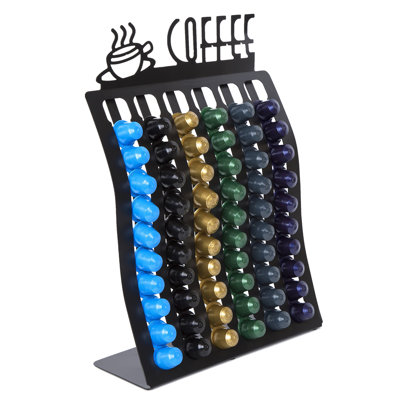 Metal Nespresso Coffee Pod Rack  Display Holder For Up To 60 Capsules  Perfect For Home Or Office