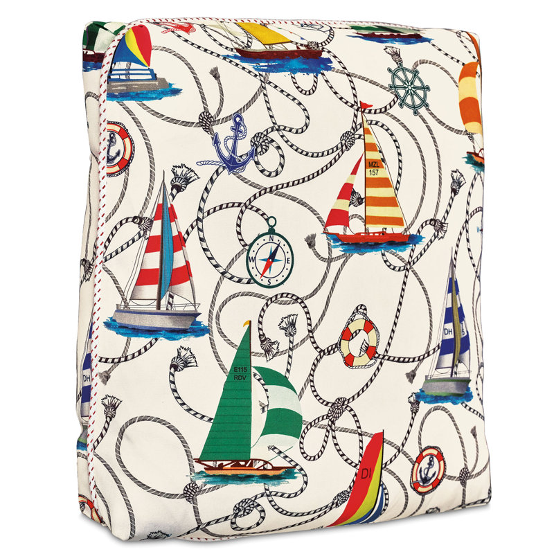 Coussin décoratif nautique en nuage Sardinia, Carré 22 po