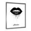 Lèvres monochromes noires - cadre photo, impression sur toile-59761066-59761060