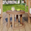 Table d'appoint de patio / d'extérieur en bois d'acacia, table d'appoint solide de 18 po pour patio / extérieur, piscine