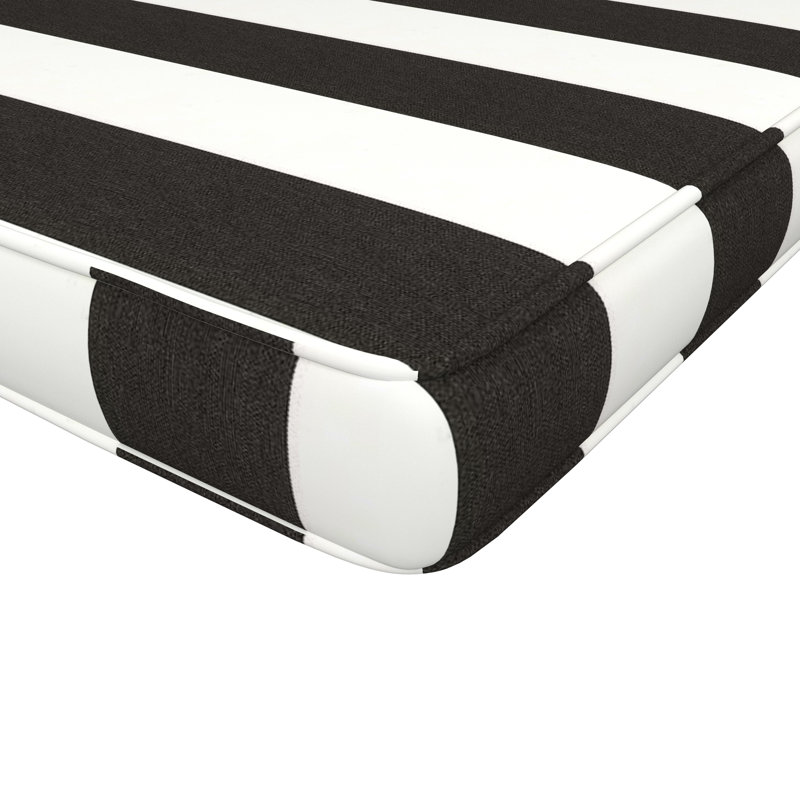 Coussin de banc intérieur / extérieur Sunbrella®, 3 po d'épaisseur, L 40 po x P 17 po, Sunbrella® Cabana Classic Black