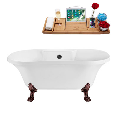 60'' x 32'' Soaking Acrylic Bathtub