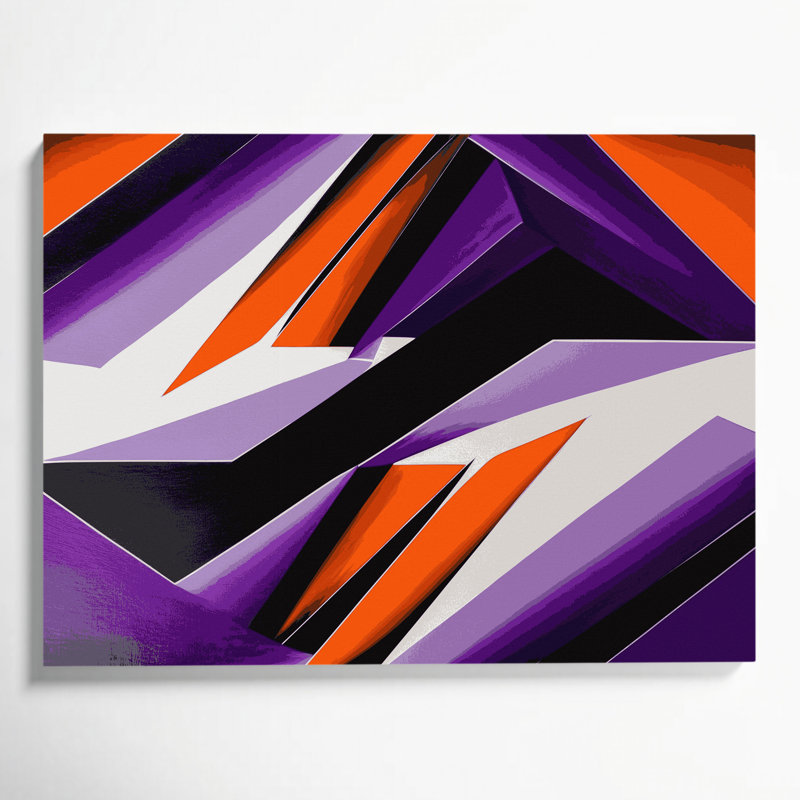 Hard Edge 69, impression sur toile mauve, H 20 po x l 24 po