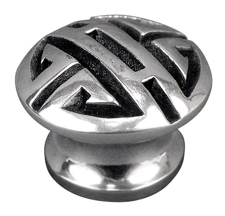 Camesana Mushroom Knob, Antique Silver, 1.25" H x 1.25" W x 0.875" D
