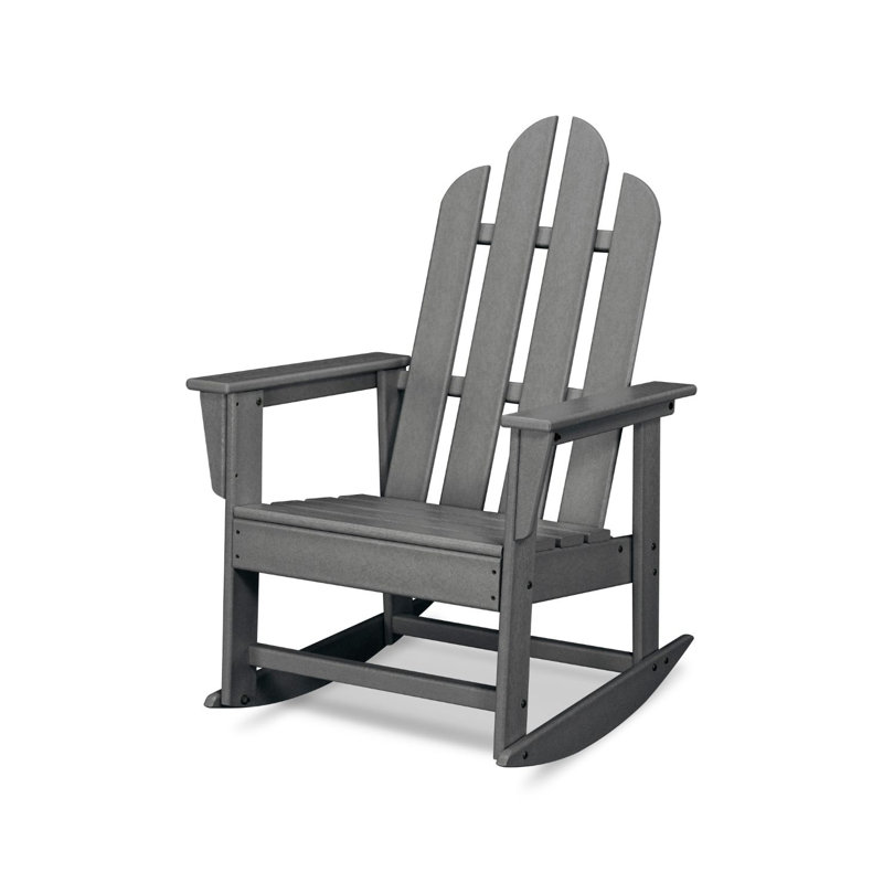 POLYWOOD Long Island Rocking Chair, Slate Gray