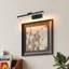 Luminaires de salle de bain noirs de 16 po au-dessus d'un miroir moderne à DEL à intensité variable pour éclairage de salle de bain-774862970