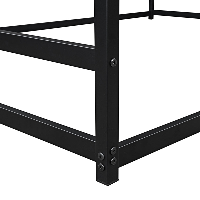 Queen House Shape Platform Bed, Black