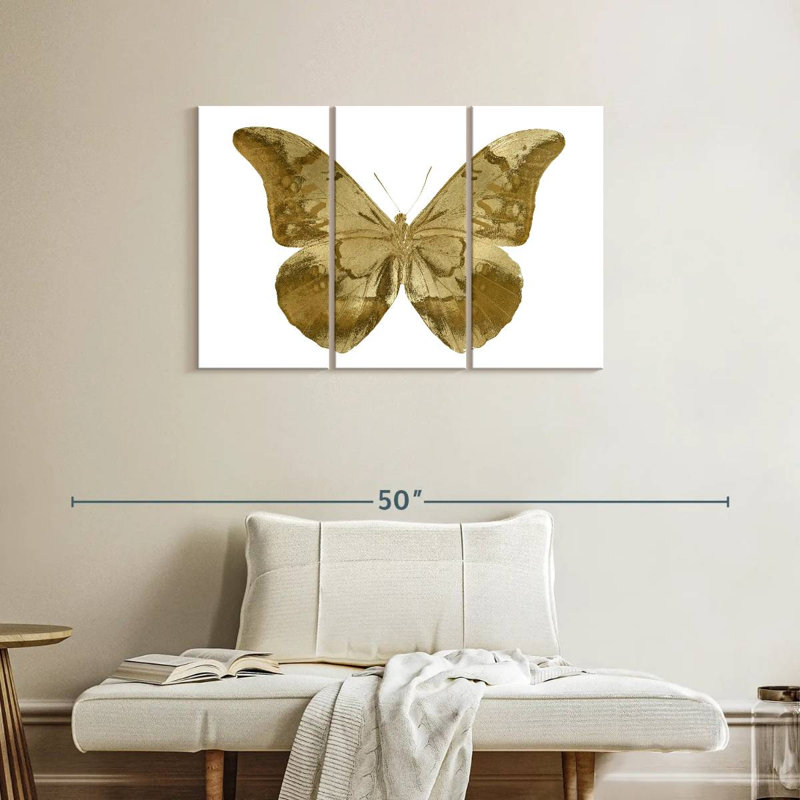 Brampt Golden Butterfly III, 24" H x 38" W