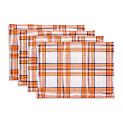 Orange Plaid - 100% Pure Line Placemats