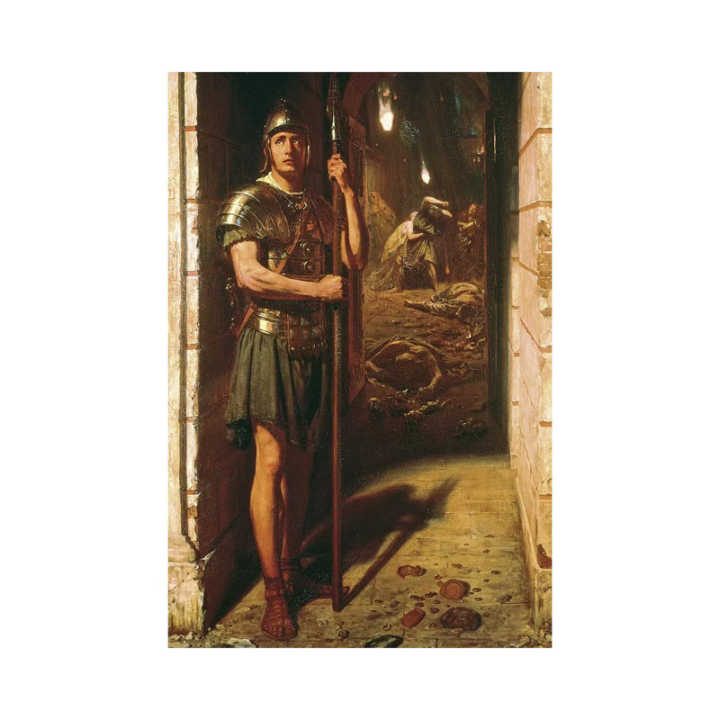 Faithful Unto Death, 1865 by Edward John Poynter - Painting on Canvas, 45.72cm H x 30.48cm W x 1.91cm D, Wrapped Canvas