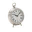 Horloge de table analogique analogique en acier inoxydable
