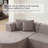 Comfortable Camel Fabric Modular Sofas, No Assembly, Versatile For Home