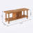 Solid Wood Low Media Console with Divided Shelf – Compact Storage Solution-2093351748