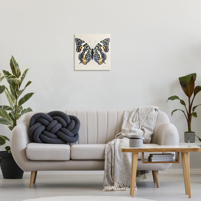 Art mural toile mouchetée, papillon par Susan Arnot bp-697_CN, H 17 po x l 17 po