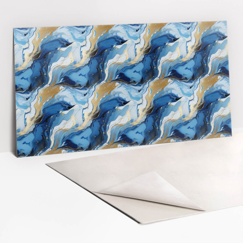 Margareta 50x100 Pvc Singular Tile in Blue