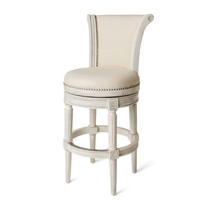 Maven Lane Pullman Stool with Fabric Upholstery