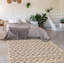 Tapis crème en laine tressé à la main