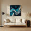«Lyrical Abstraction 82», art mural en métal gris