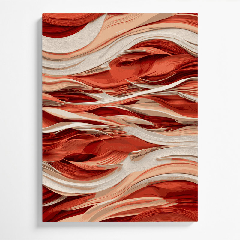 Abstract Landscape 19 Beige Canvas Wall Art, 30" H x 20" W