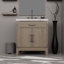 Meuble-lavabo simple en chêne gris 30 po X P 22 po D-117980259