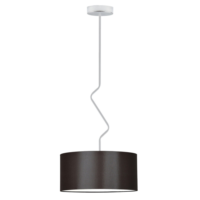 Candless 1 - Light Drum Pendant, Brown, Chrome
