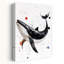 Dynamic Whale Abstract Abstract Modern Whale Wall Art Print 1 Piece Wrapped Canvas Wall Art-678161752