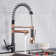 Modern Single Handle Single Hole Kitchen Sink Faucet with Pull Down Sprayer Swivel Mixer Tap