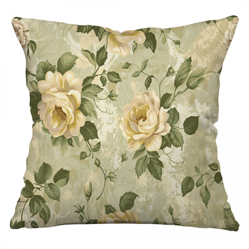 Coussin Garden Roses, H 14 po x l 14 po