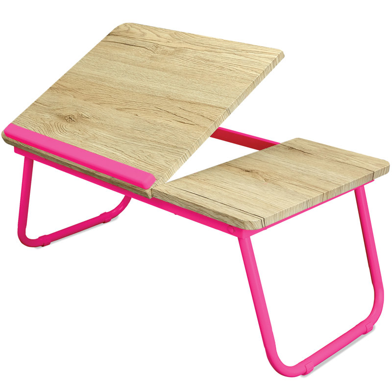 Plateau pour ordinateur portable Cleveland, Naturel/rose