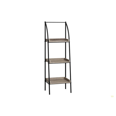 Bibliothèque, bibliothèque, étagère, d'angle, 3 niveaux, H 48 po, bureau, métal stratifié, contemporain, moderne