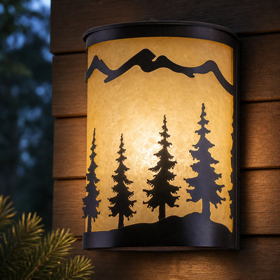 Homar 1 - Light Dimmable Cabin Lodge Flush Mount Wall Light